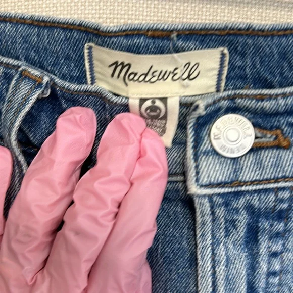 Perfect Vintage Jean Madewell Blue Straight Leg Jeans High-Waisted - Picture 3 of 7